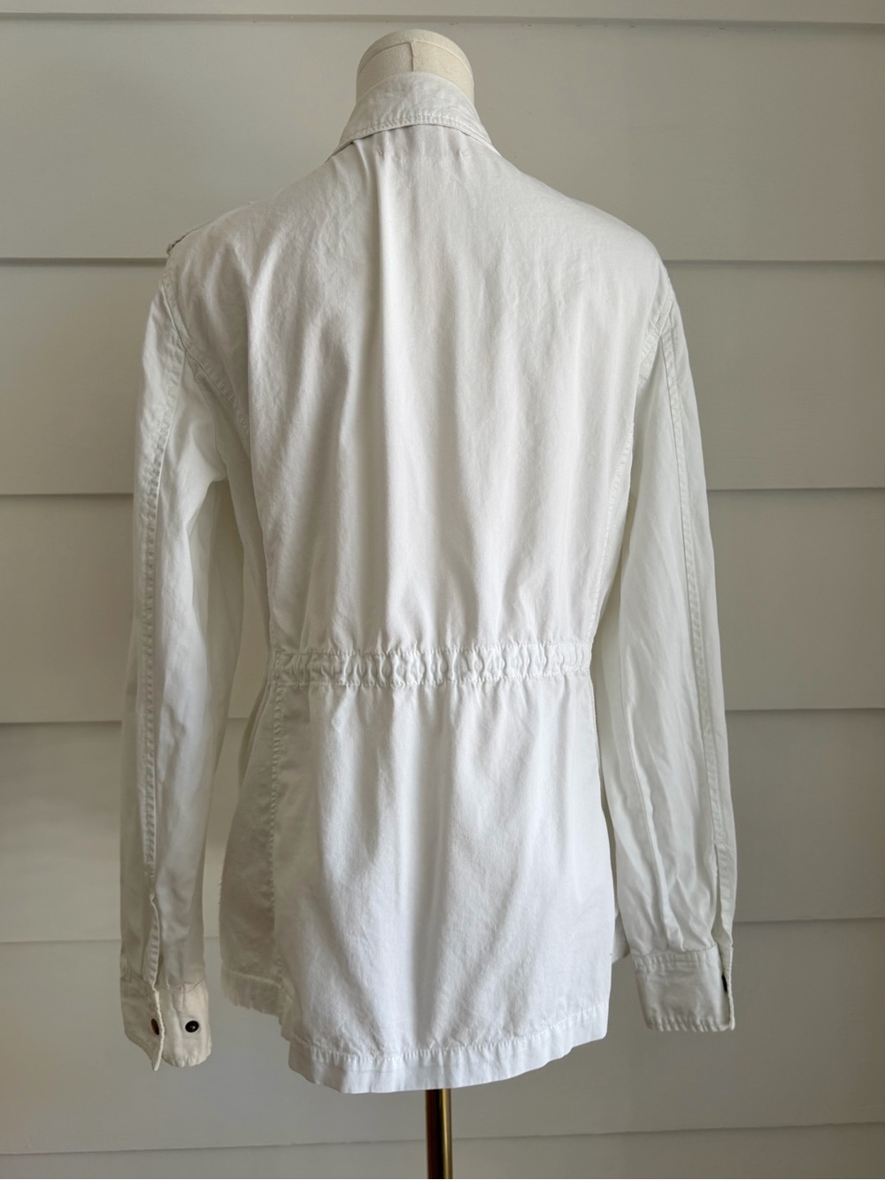 Lily Aldridge for Velvet Ruby Lightweight Utility Army Jacket Ecru size M - Picture 5 of 9